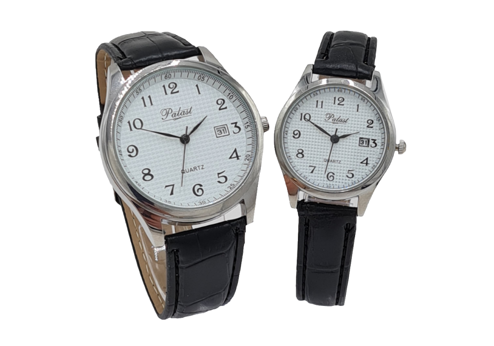 Partneruhren Damen- und Herrenuhr mit Datumsanzeige
