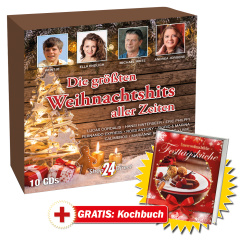 Die größten Weihnachtshits aller Zeiten + GRATIS Kochbuch