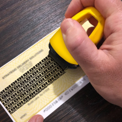 Datenschutz-Stempelroller ID Police