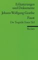 Johann Wolfgang Goethe 'Faust', Der Tragödie Erster Teil