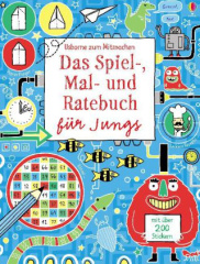 Das Spiel-, Mal- und Ratebuch für Jungs