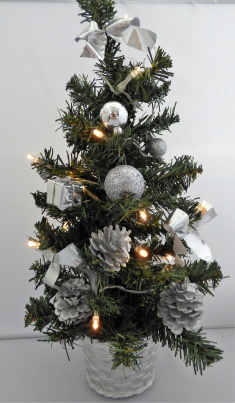 LED-Weihnachtsbaum silber