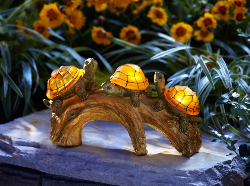 Solarleuchte mit 3 Schildkröten