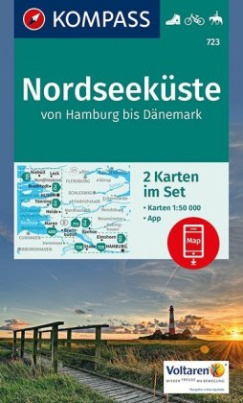 KOMPASS Wanderkarte Nordseeküste von Hamburg bis Dänemark