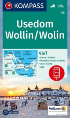 KOMPASS Wanderkarte Usedom, Wollin/Wolin