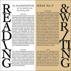 Reading & Writing. 25 Manifestos. Issue No. 3