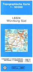 Topographische Karte Bayern Würzburg Süd