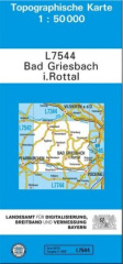 Topographische Karte Bayern Bad Griesbach i. Rottal