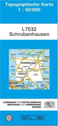Topographische Karte Bayern Schrobenhausen