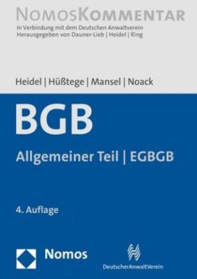 Bürgerliches Gesetzbuch: Allgemeiner Teil - EGBGB