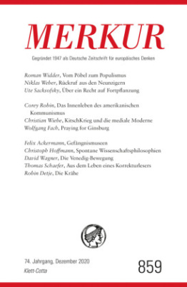 MERKUR Gegründet 1947 als Deutsche Zeitschrift für europäisches Denken - 2020-12