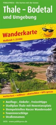 PUBLICPRESS Wanderkarte Thale - Bodetal und Umgebung