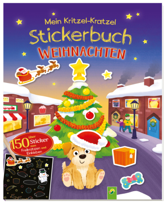 Mein Kritzel-Kratzel-Stickerbuch Weihnachten