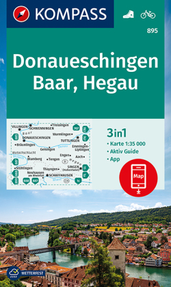 KOMPASS Wanderkarte Donaueschingen, Baar, Hegau