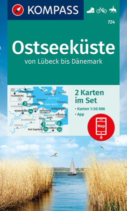 KOMPASS Wanderkarte Ostseeküste von Lübeck bis Dänemark