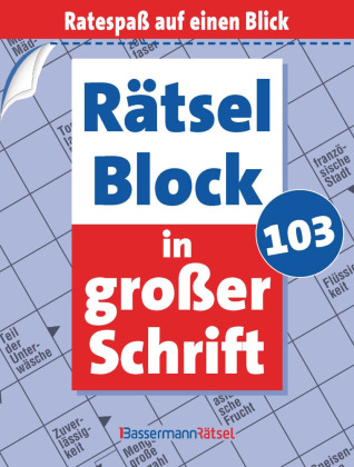 Rätselblock in großer Schrift 103