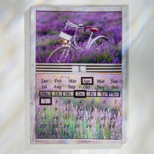 Ewiger LED-Kalender Lavendelfeld