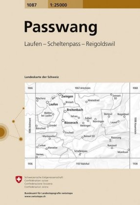 Landeskarte der Schweiz 1087 Passwang