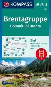 KOMPASS Wanderkarte 073 Brentagruppe / Dolomiti di Brenta 1:25.000