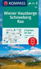 KOMPASS Wanderkarten-Set 228 Wiener Hausberge, Schneeberg, Rax (2 Karten) 1:25.000