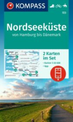 KOMPASS Wanderkarten-Set 723 Nordseeküste von Hamburg bis Dänemark (2 Karten) 1:50.000