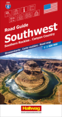 Southwest, Southern Rockies, Canyon Country Strassenkarte 1:1 Mio, Road Guide Nr. 6