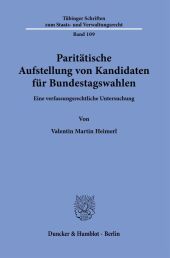 Paritätische Aufstellung von Kandidaten für Bundestagswahlen.