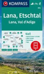 KOMPASS Wanderkarte 054 Lana, Etschtal Lana, Val d´Adige 1:25.000