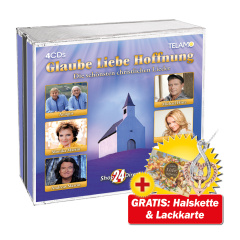 Glaube Liebe Hoffnung - Die schönsten christlichen Lieder + GRATIS Halskette & Lackkarte Engel - NUR FÜR OUTBOUND