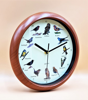 Kombipaket 2er-SET Vogelstimmen-Wanduhr