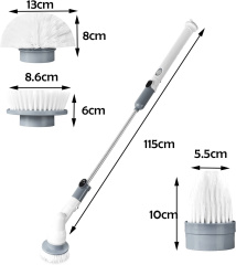 Kabellose, elektrische Teleskop-Reinigungsbürste