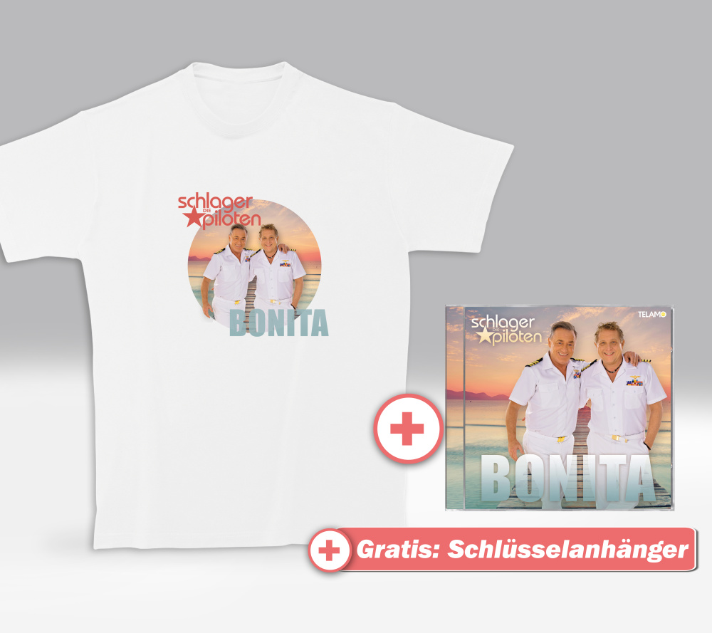 Bonita Fan-Set T-Shirt + CD + GRATIS Schlüsselanhänger