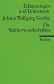 Johann Wolfgang Goethe 'Wahlverwandtschaften'