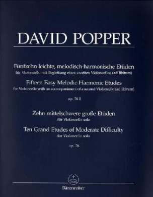 15 leicht, melodisch-harmonische u. rhythm. Etüden op.76/1. 10 mittelschwere große Etüden op.76, Violoncello